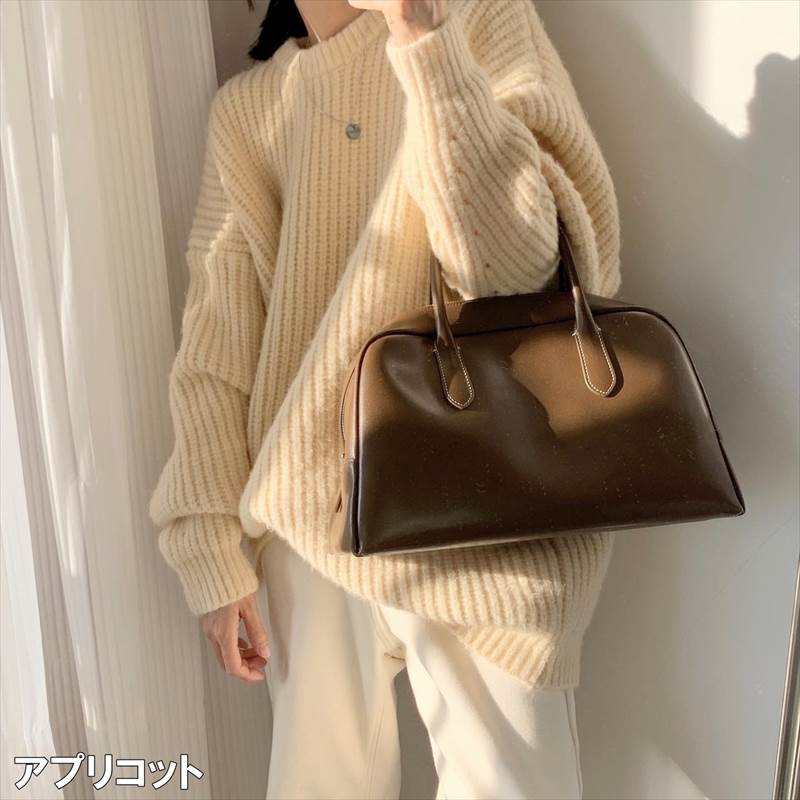 ニット トップス セーター プルオーバー クルーネック ドロップショルダー 長袖 萌袖 個性的 アプリコット グレー レディース くすみ 秋 冬 ミドル ロング ルーズ ママ マタニティ フェミニン