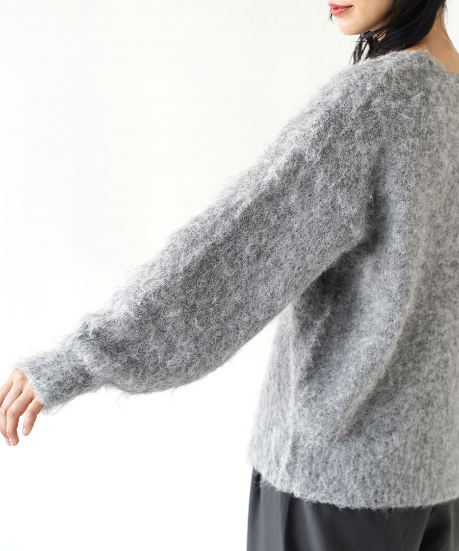 ニット レディース / トップス ニットウェア セーター シャギー 長袖 丸首 クルーネック 手洗い 大きいサイズ 春 MIMIMEMETE(ミミメメット):シャギーニット クルーネックプルオーバー ニット レディース / トップス ニットウェア セーター シャギー 長袖 丸首 クルーネック 手洗い 大きいサイズ 春 MIMIMEMETE(ミミメメット):シャギーニット クルーネックプルオーバー