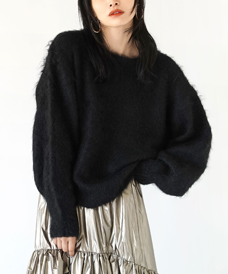 ニット レディース / トップス ニットウェア セーター シャギー 長袖 丸首 クルーネック 手洗い 大きいサイズ 春 MIMIMEMETE(ミミメメット):シャギーニット クルーネックプルオーバー ニット レディース / トップス ニットウェア セーター シャギー 長袖 丸首 クルーネック 手洗い 大きいサイズ 春 MIMIMEMETE(ミミメメット):シャギーニット クルーネックプルオーバー