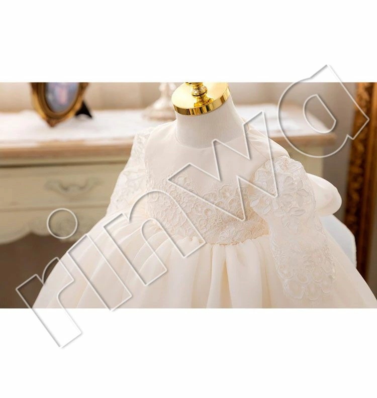子供ドレス 長袖　令嬢テイストのアンティークレースドレス ベビードレス　出産お祝い[子供服 キッズ フォーマル ピアノの発表会 結婚式 女の子用 120 130 140cm 子どもドレス フォーマルド