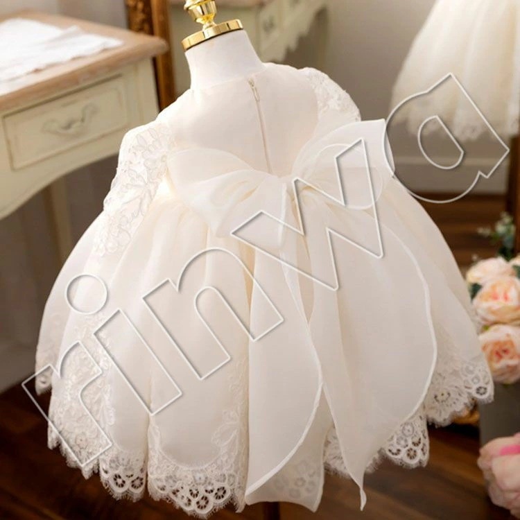 子供ドレス 長袖　令嬢テイストのアンティークレースドレス ベビードレス　出産お祝い[子供服 キッズ フォーマル ピアノの発表会 結婚式 女の子用 120 130 140cm 子どもドレス フォーマルド