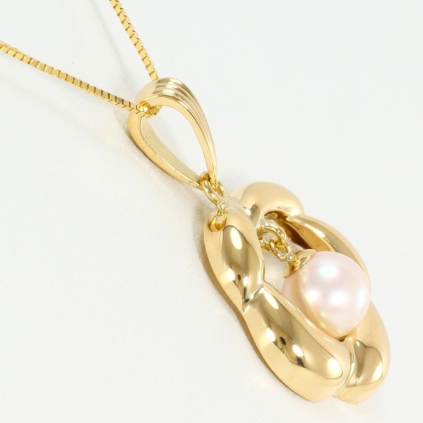 K18 18金 YG イエローゴールド ネックレス パール(真珠) 約39cm ジュエリー 中古 K18 18金 YG イエローゴールド ネックレス パール(真珠) 約39cm ジュエリー 中古