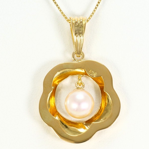 K18 18金 YG イエローゴールド ネックレス パール(真珠) 約39cm ジュエリー 中古 K18 18金 YG イエローゴールド ネックレス パール(真珠) 約39cm ジュエリー 中古