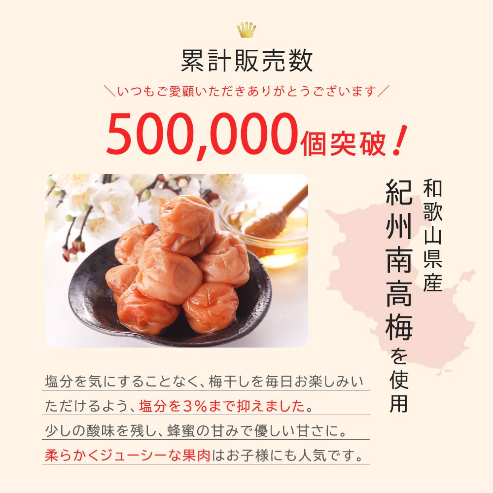 塩分3% 梅干し はちみつ梅 紀州南高梅 1.6kg (400g4個) 大粒 減塩 減塩梅干し 南高梅 はちみつ梅干し つぶれ梅 訳アリ はちみつ 梅干 南高梅 うめ ウメ 梅 熱中症対策 塩分補給