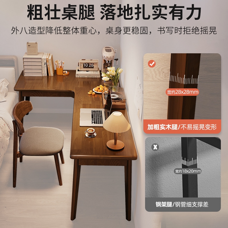 コーナーデスク学生学習デスクライティングベッドルームホームワークデスクトップコンピューターデスクコーナーl字型ベッドサイド