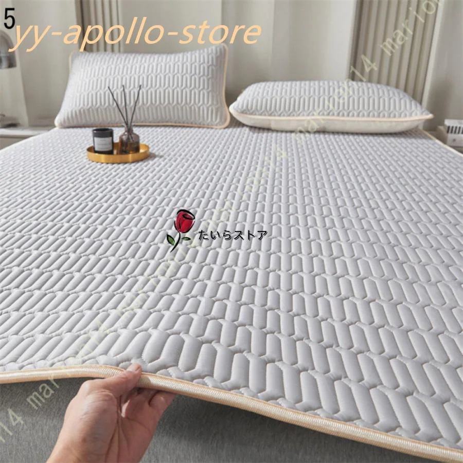 2025新型マットレスカバー シーツ 涼しい マット クール 涼感 通気 ベッドシーツ 弾力フィット ズレ防止 速乾 ウォッシャブル 中ラテックス入り キルティング 2025新型マットレスカバー シーツ 涼しい マット クール 涼感 通気 ベッドシーツ 弾力フィット ズレ防止 速乾 ウォッシャブル 中ラテックス入り キルティング
