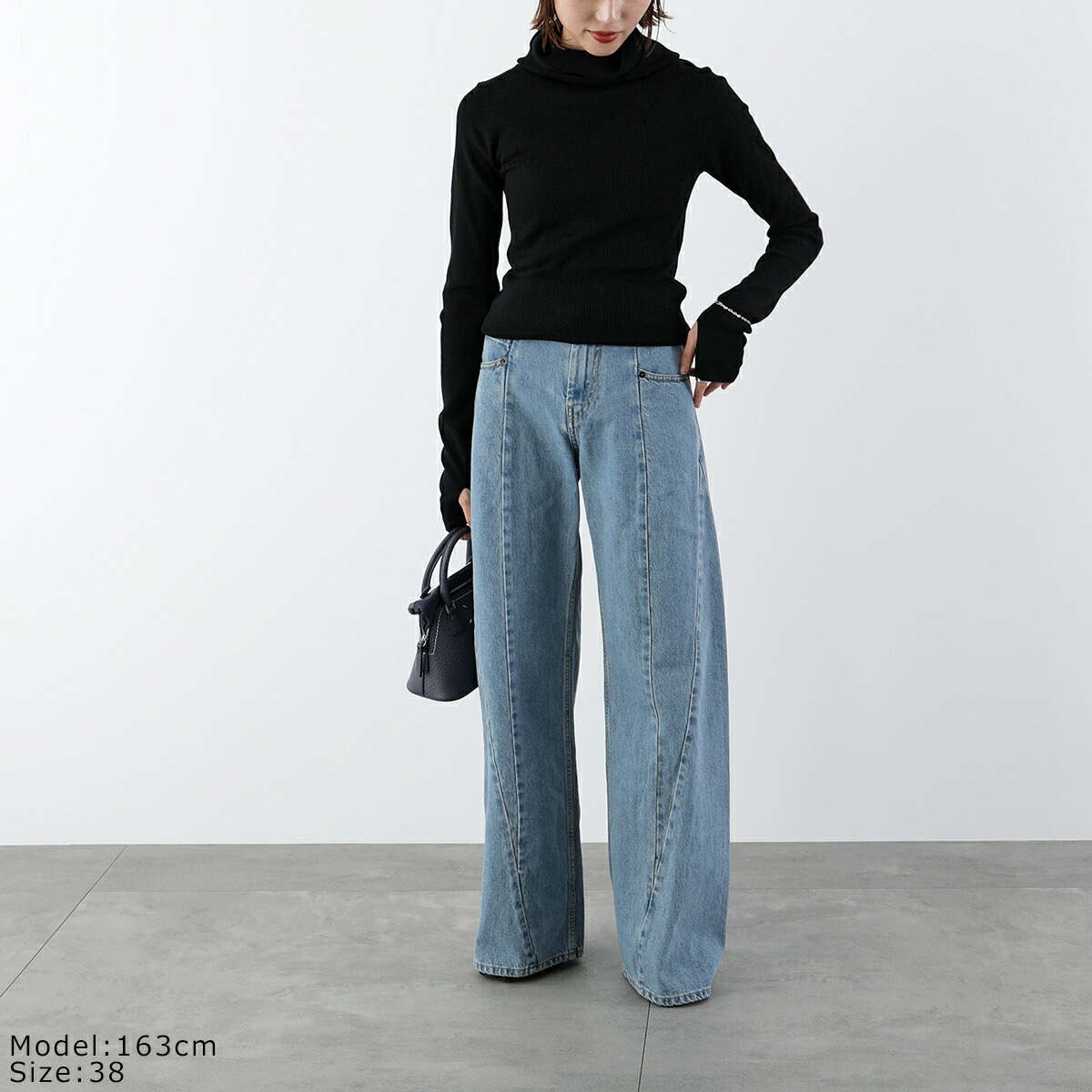 ANTHOM アントム フーディ リブニット A26517 レディース ウール混 タートルネック セーター タイト 12 ANTHOM アントム フーディ リブニット A26517 レディース ウール混 タートルネック セーター タイト 12