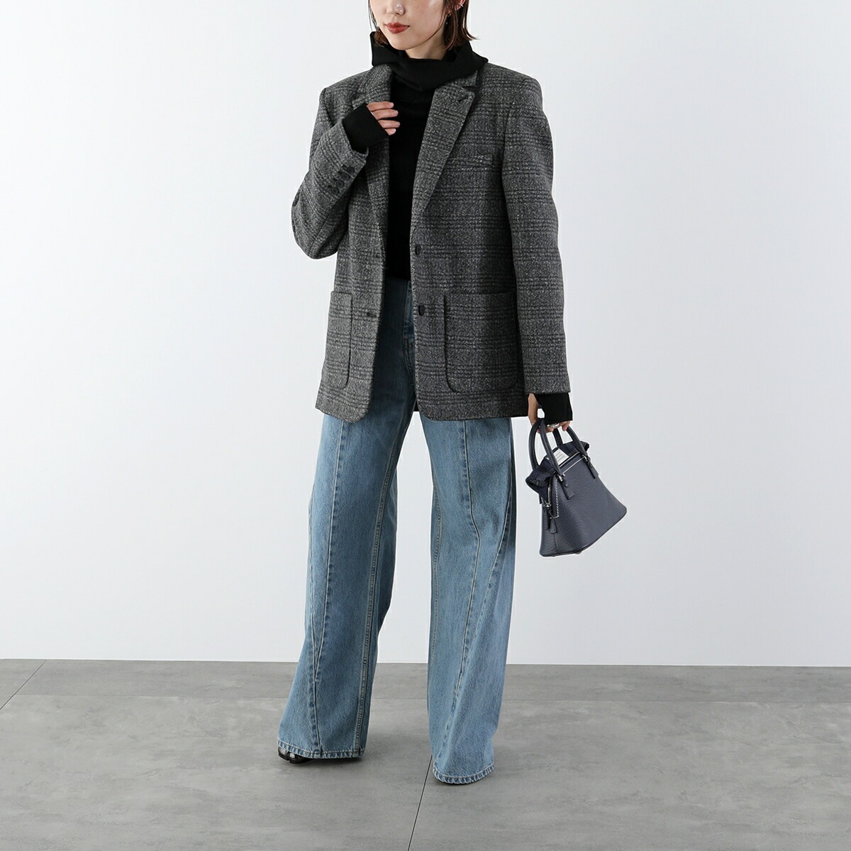 ANTHOM アントム フーディ リブニット A26517 レディース ウール混 タートルネック セーター タイト 12 ANTHOM アントム フーディ リブニット A26517 レディース ウール混 タートルネック セーター タイト 12