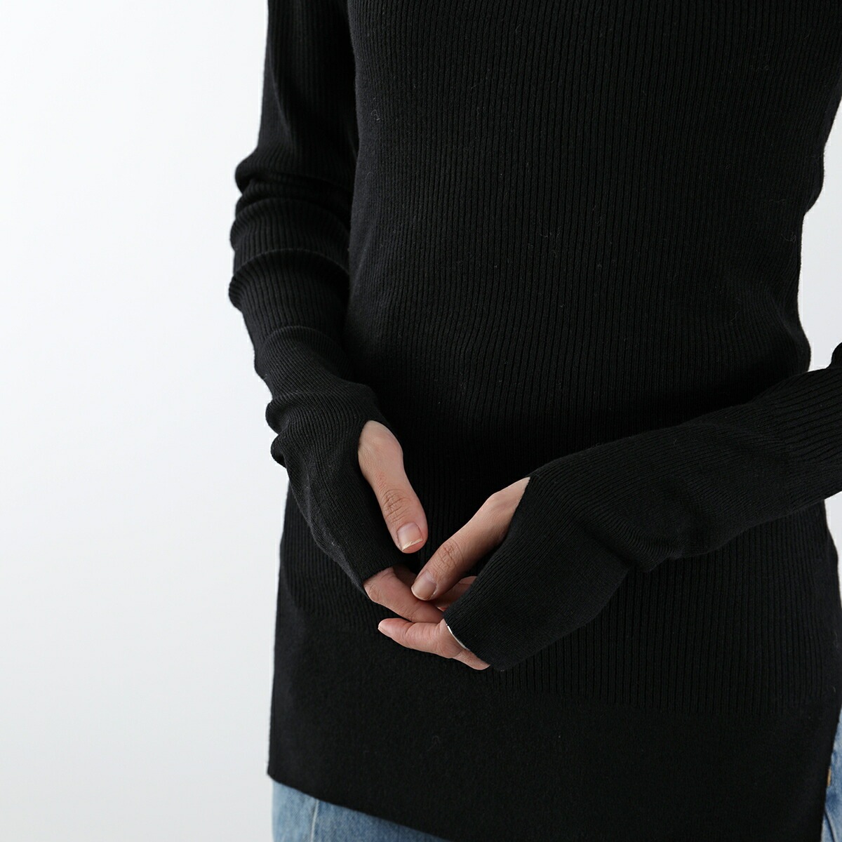 ANTHOM アントム フーディ リブニット A26517 レディース ウール混 タートルネック セーター タイト 12 ANTHOM アントム フーディ リブニット A26517 レディース ウール混 タートルネック セーター タイト 12