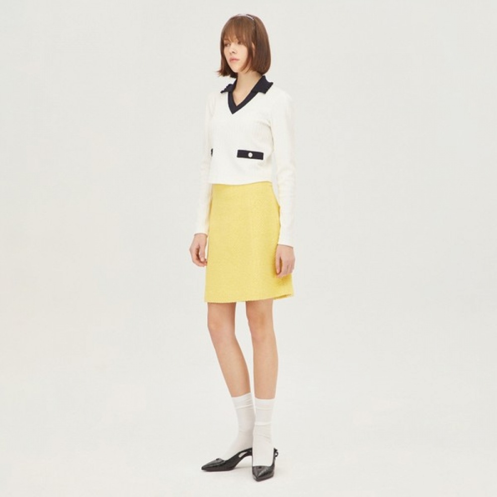 (シスレー) シスレーリースツイードミニスカート SASK11311_YE