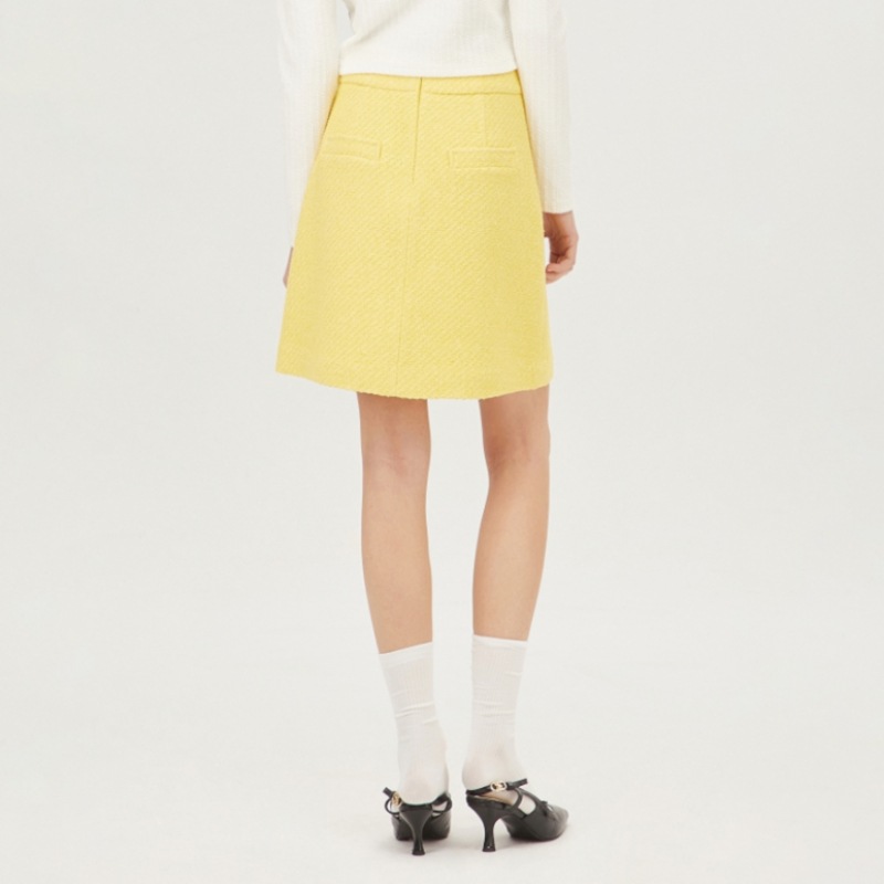 (シスレー) シスレーリースツイードミニスカート SASK11311_YE