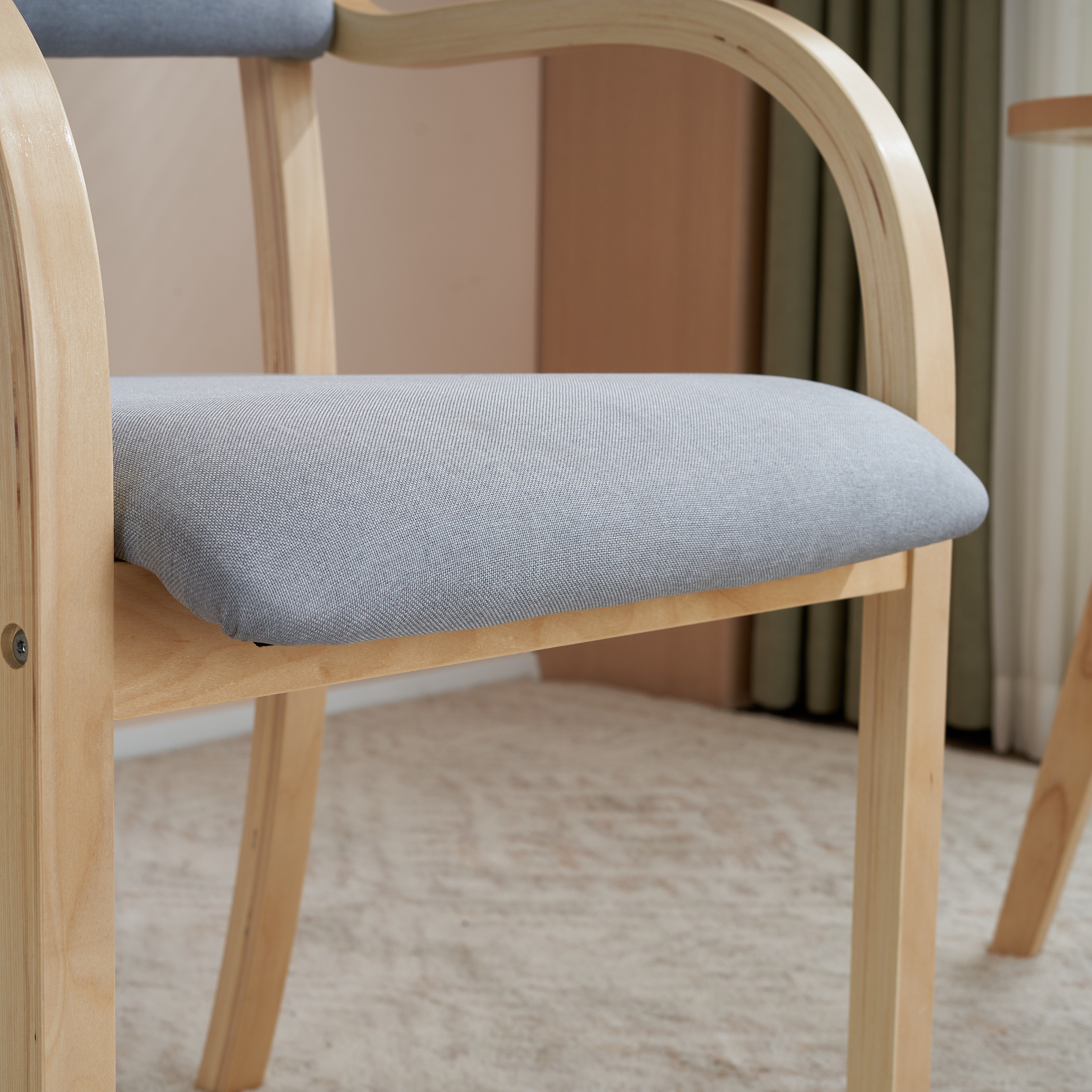 国内発送&送·料·無·料】【目玉新作】グレー リビング*490 木製 介護チェア