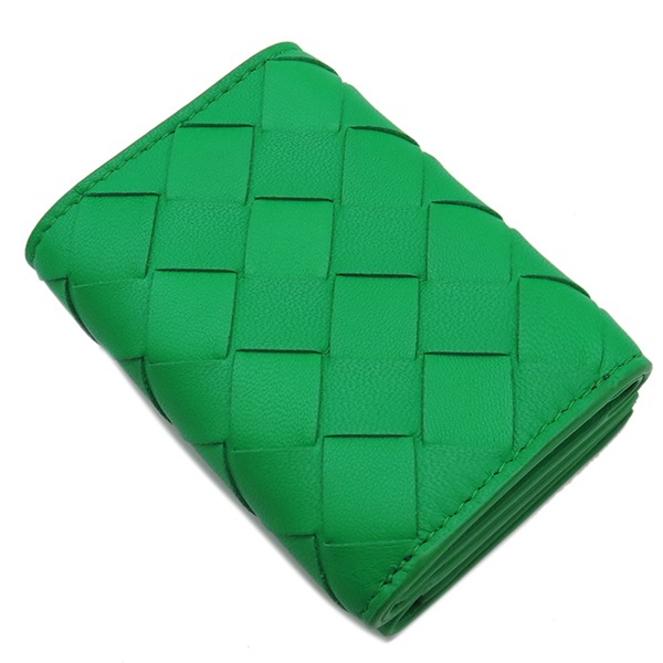 BOTTEGA VENETA 緑 レザー 財布。 BOTTEGA VENETA 緑 レザー 財布。