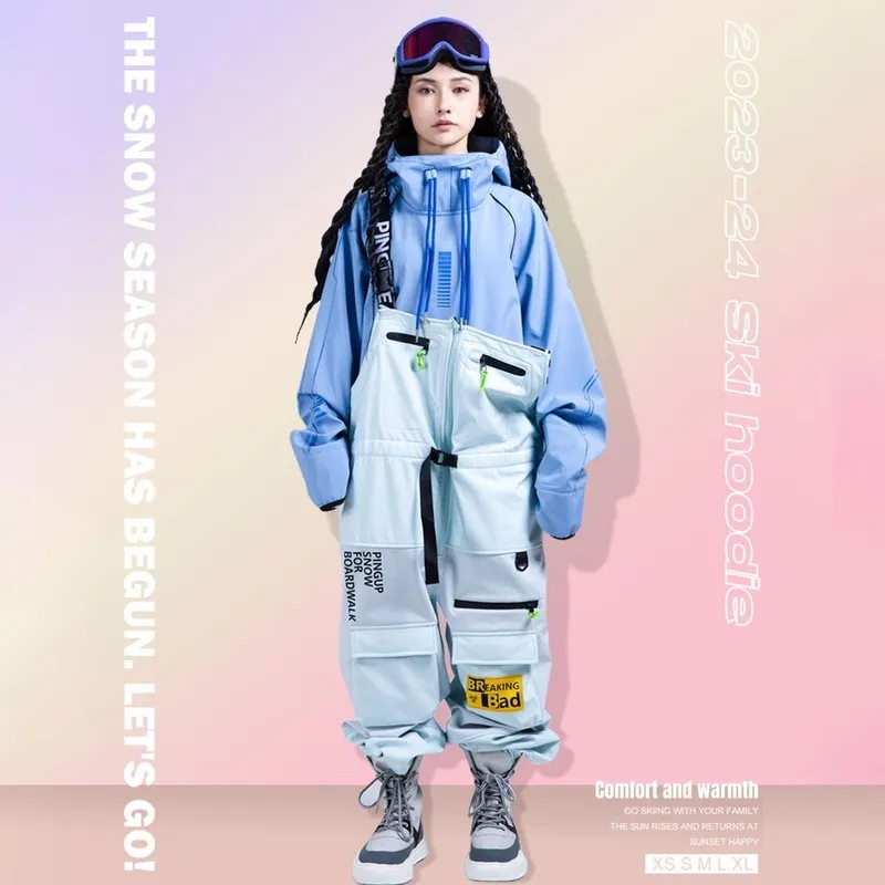Pingup-スキージャケット,スノーボードパンツ,冬用,防風,防水,アウトドアスポーツ用