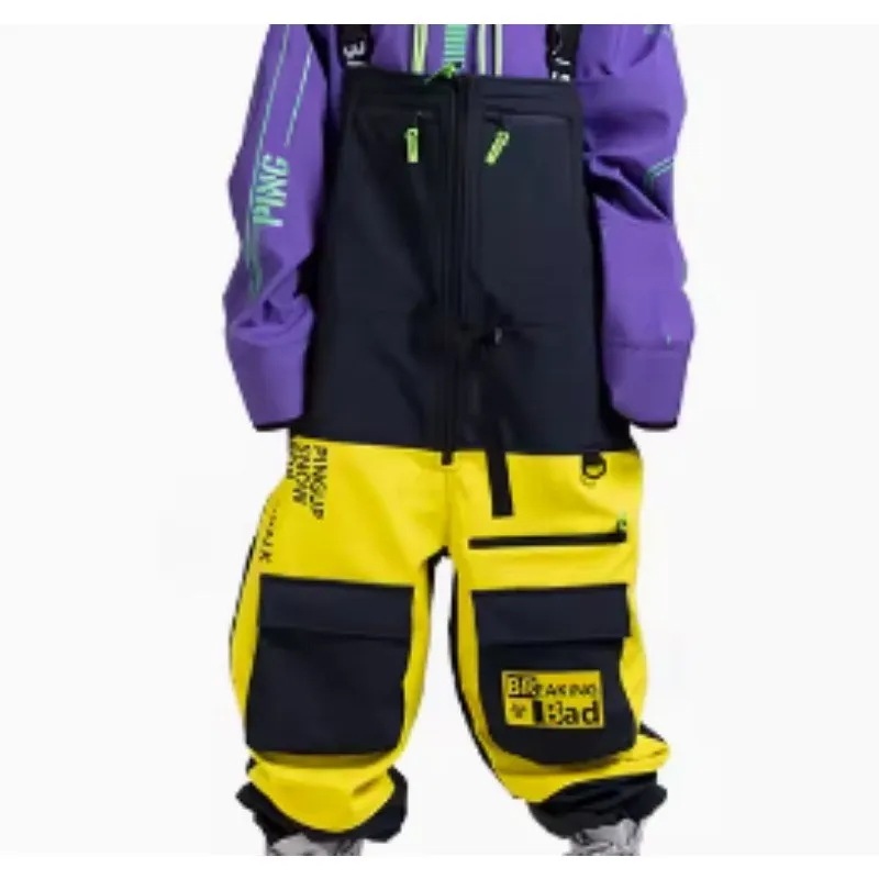 Pingup-スキージャケット,スノーボードパンツ,冬用,防風,防水,アウトドアスポーツ用