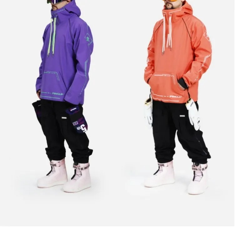 Pingup-スキージャケット,スノーボードパンツ,冬用,防風,防水,アウトドアスポーツ用