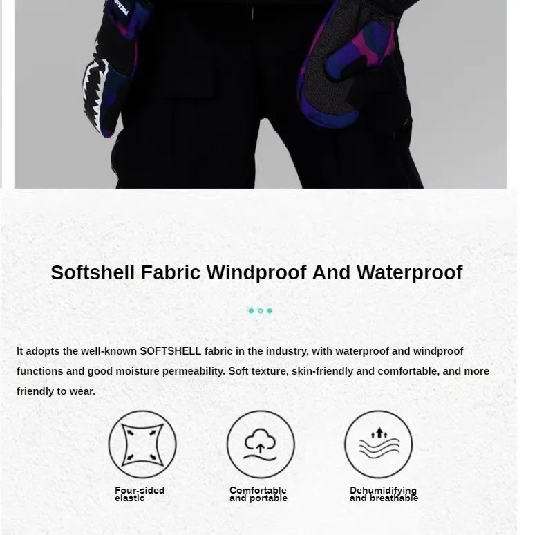 Pingup-スキージャケット,スノーボードパンツ,冬用,防風,防水,アウトドアスポーツ用