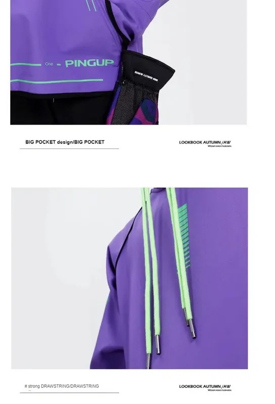 Pingup-スキージャケット,スノーボードパンツ,冬用,防風,防水,アウトドアスポーツ用