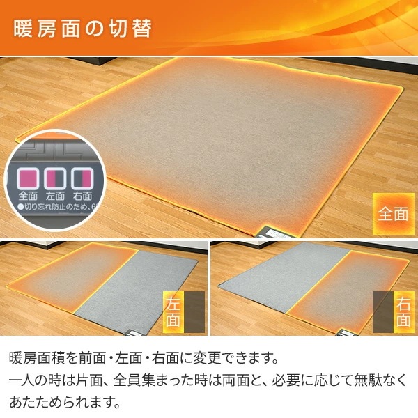 電気カーペット カバー付き (3畳タイプ) YZG-304DBR