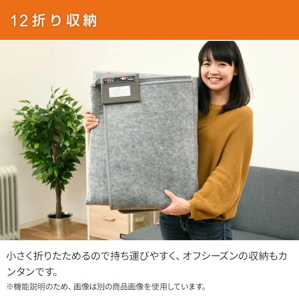 電気カーペット カバー付き (3畳タイプ) YZG-304DBR