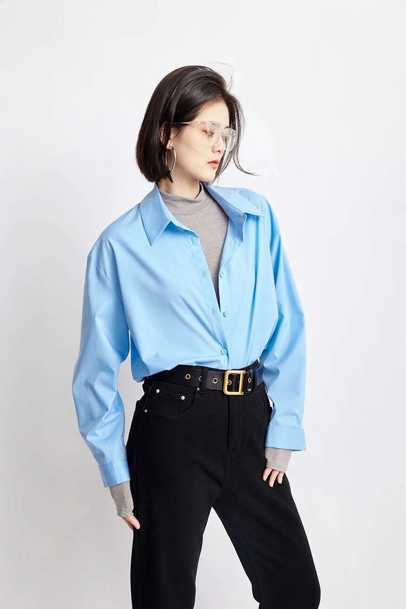 ブルー シャツ オリジナル デザイン ゆったり 通勤 ジャケット 長袖 トップス レディース トップス シャツ 袖あり 長袖 襟付き 大人可愛い きれいめ シンプル カジュアル 大人 上品 おしゃれ ブルー シャツ オリジナル デザイン ゆったり 通勤 ジャケット 長袖 トップス レディース トップス シャツ 袖あり 長袖 襟付き 大人可愛い きれいめ シンプル カジュアル 大人 上品 おしゃれ