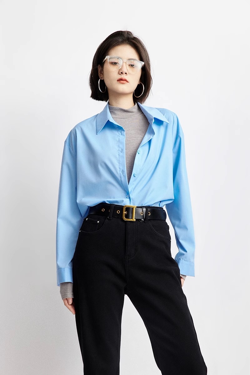 ブルー シャツ オリジナル デザイン ゆったり 通勤 ジャケット 長袖 トップス レディース トップス シャツ 袖あり 長袖 襟付き 大人可愛い きれいめ シンプル カジュアル 大人 上品 おしゃれ ブルー シャツ オリジナル デザイン ゆったり 通勤 ジャケット 長袖 トップス レディース トップス シャツ 袖あり 長袖 襟付き 大人可愛い きれいめ シンプル カジュアル 大人 上品 おしゃれ