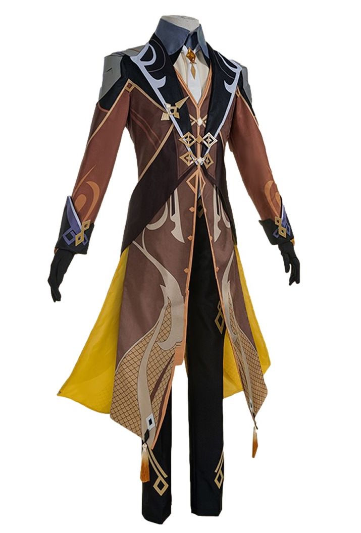原神 風 鍾離 しょうり コスチューム コスプレ衣装 9点セット サイズ S―XXL_1