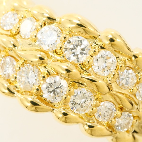 K18 18金 YG リング 指輪 12号 ダイヤ 0.51 カード鑑別書 ジュエリー 中古