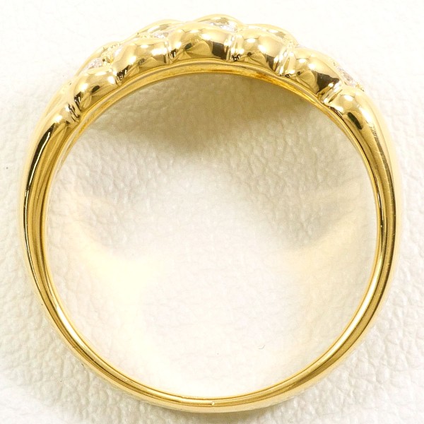 K18 18金 YG リング 指輪 12号 ダイヤ 0.51 カード鑑別書 ジュエリー 中古