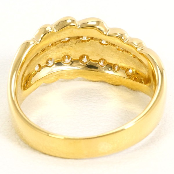 K18 18金 YG リング 指輪 12号 ダイヤ 0.51 カード鑑別書 ジュエリー 中古