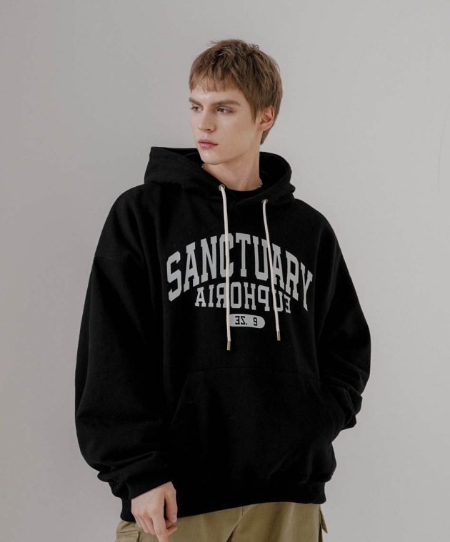 ★関税/送料込★EZKATON☆EUPHORIA HEAVY COTTON HOODIE EZKATON (エズカートン) Space Heavy Cotton Hoodie Black