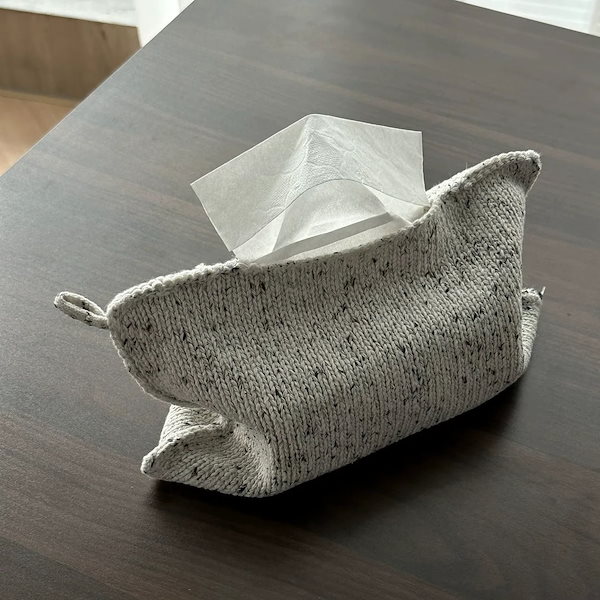 Qoo10] ミックス ニット シンプル ティッシュケ