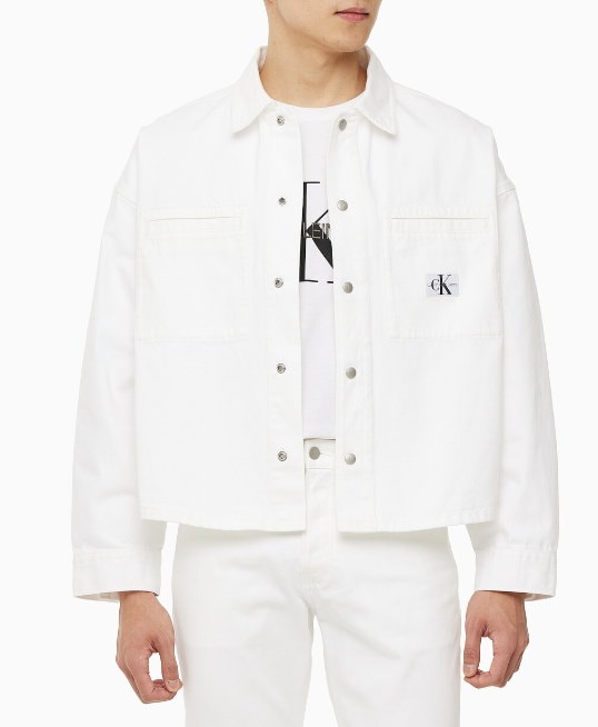 Calvin Klein ボクシーシャツ ジャケット ホワイト ジョングク着用