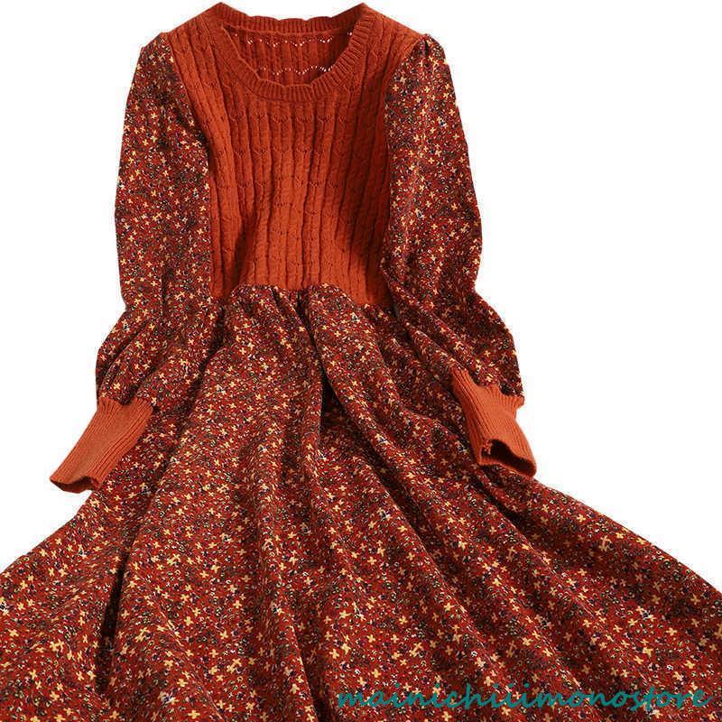 ワンピース 秋 冬 花柄 ニットワンピース 秋冬 長袖 コーデュロイ フレア ロング丈 ワンピース ワンピ 大きいサイズ おしゃれ 着やせ ニット切り替え ワンピース 秋 冬 花柄 ニットワンピース 秋冬 長袖 コーデュロイ フレア ロング丈 ワンピース ワンピ 大きいサイズ おしゃれ 着やせ ニット切り替え