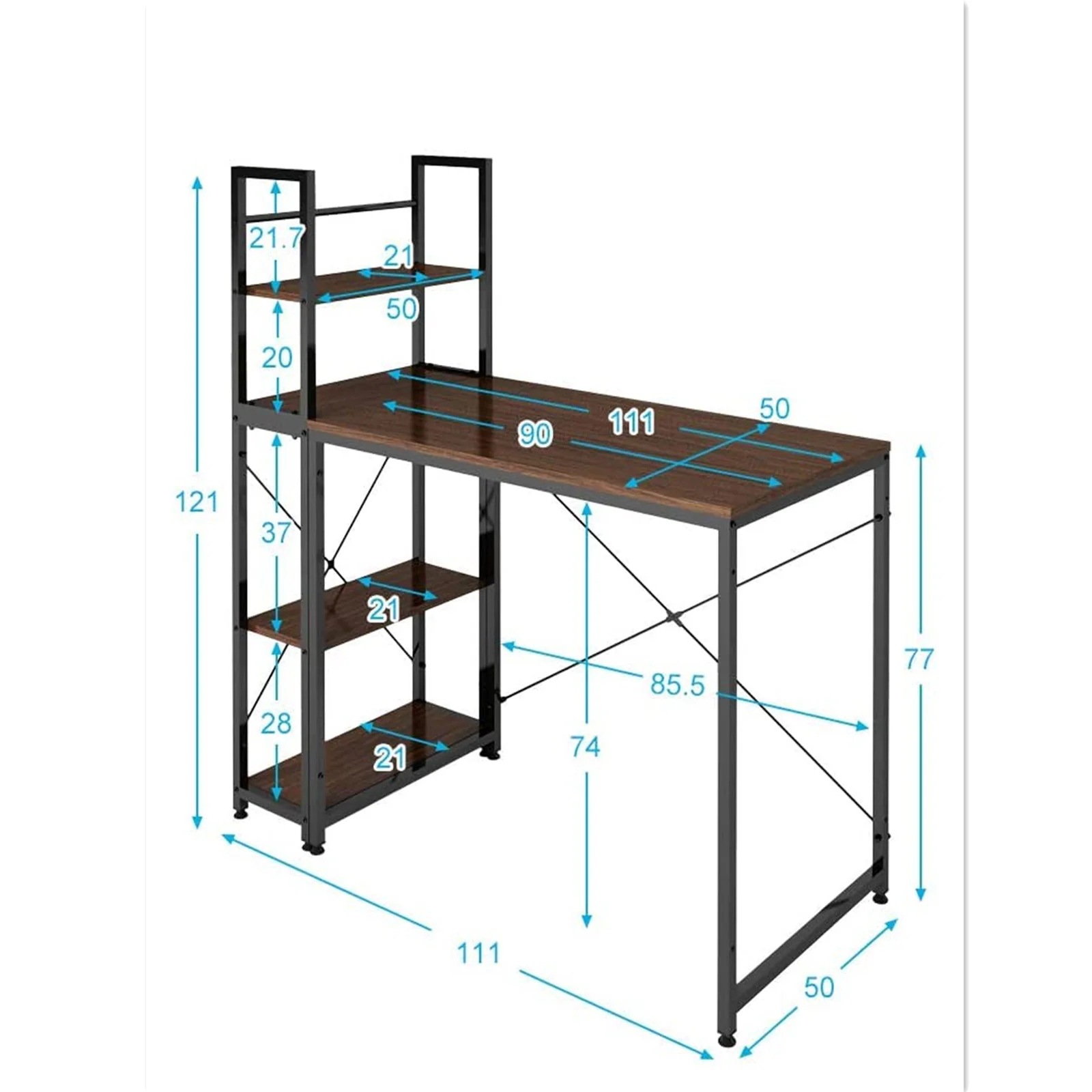 【日本国内出荷-3日で配達】韓国版 4色 パソコンデスク 左右入替可 収納 両用デスク ハイタイプ 組み立て簡単 多重機能 在宅ワークデスク勉強机 傷や水などに強い ゲーミングデスクDJYC17