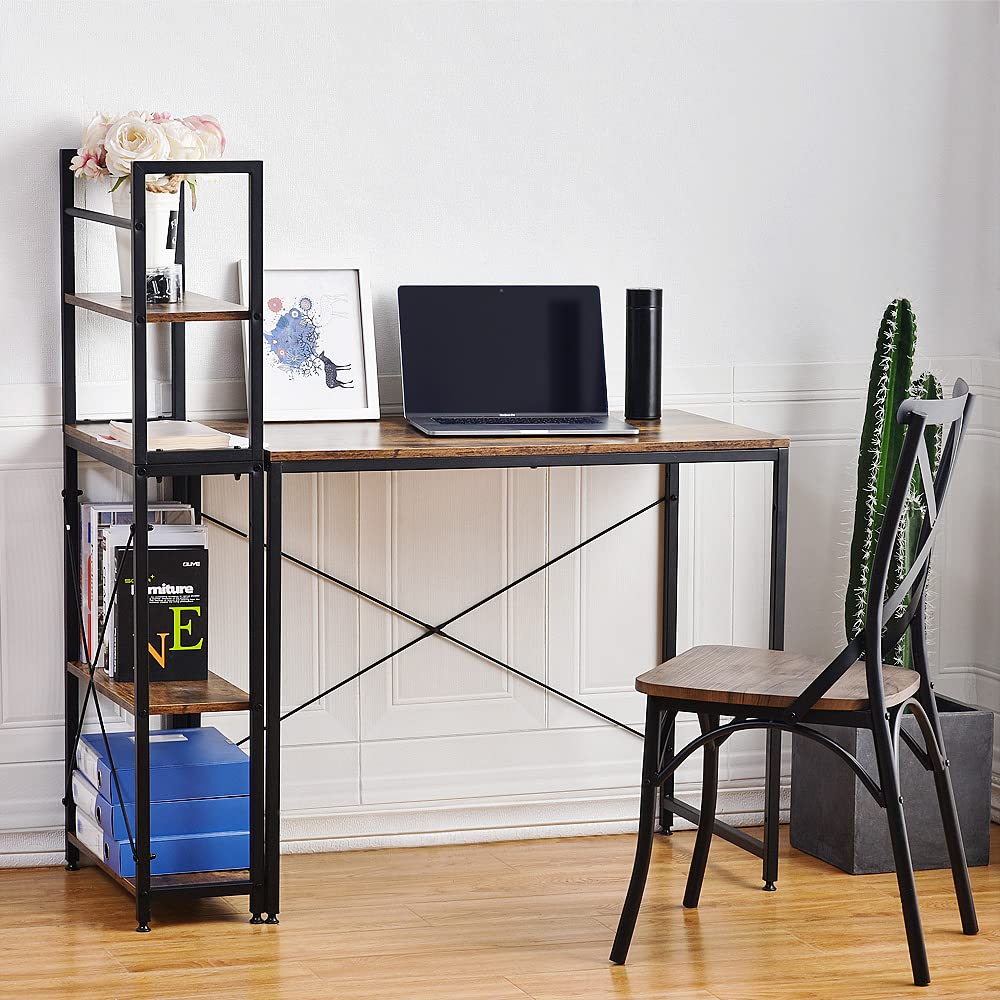 【日本国内出荷-3日で配達】韓国版 4色 パソコンデスク 左右入替可 収納 両用デスク ハイタイプ 組み立て簡単 多重機能 在宅ワークデスク勉強机 傷や水などに強い ゲーミングデスクDJYC17