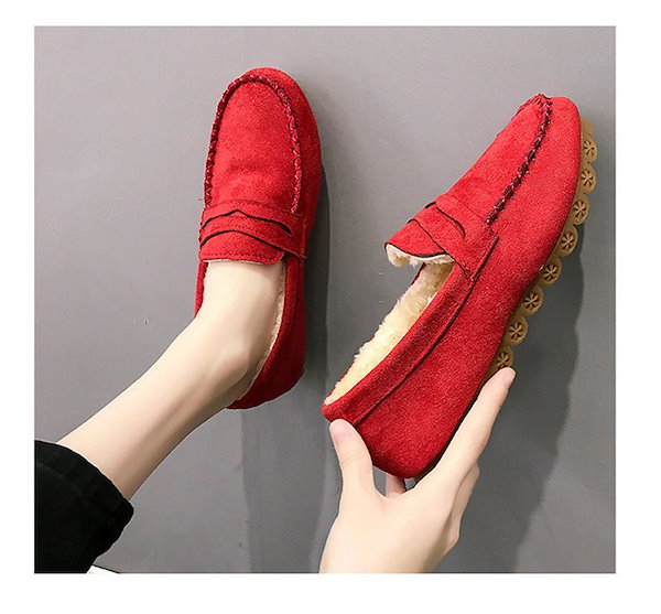 Qoo10] モカシン レディース シューズ 靴 ふわ