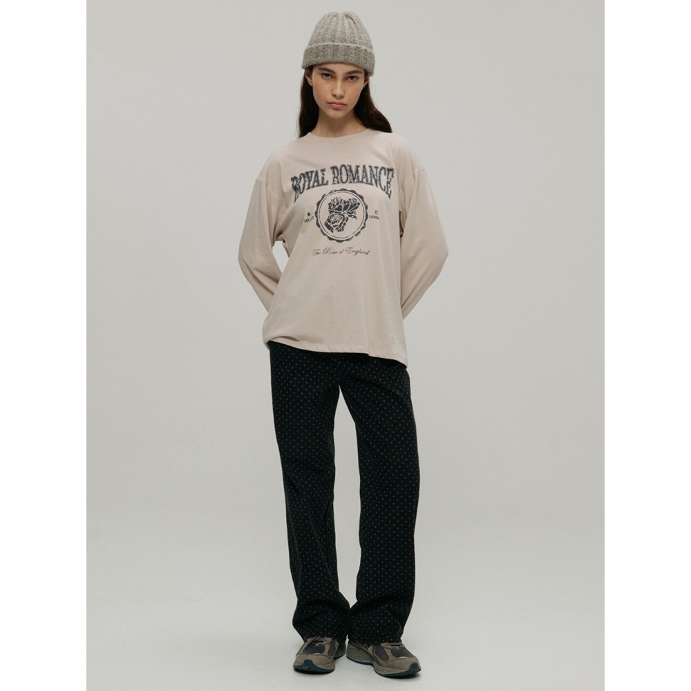 atcornerローズプリントロングスリーブTシャツライトベージュ(AETS3F007I1) atcornerローズプリントロングスリーブTシャツライトベージュ(AETS3F007I1)