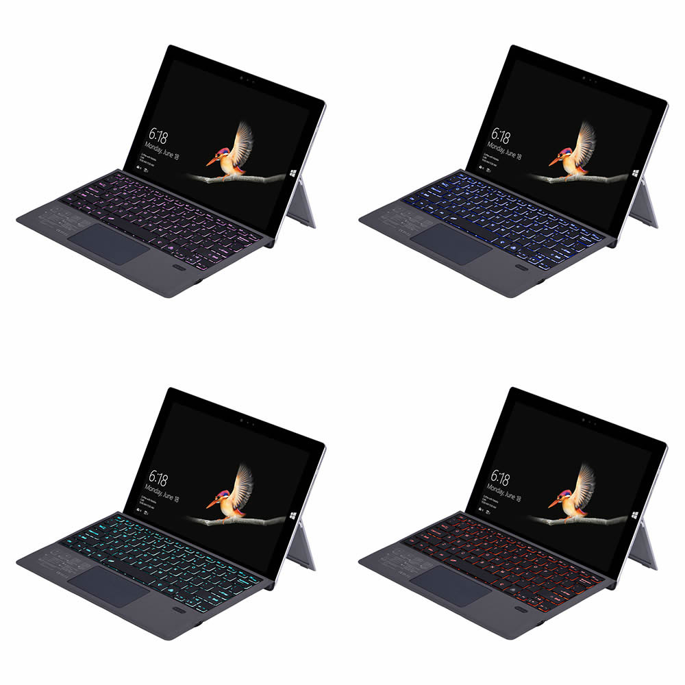 Surface Pro3/4/5/6/7 通用 超薄スリム Bluetooth スマートキーボード タッチパッド搭載 ワイヤレス キーボード 7色バックライトキーボード サーフェイス Surface Pro3/4/5/6/7 通用 超薄スリム Bluetooth スマートキーボード タッチパッド搭載 ワイヤレス キーボード 7色バックライトキーボード サーフェイス