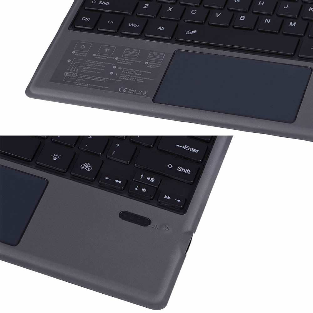 Surface Pro3/4/5/6/7 通用 超薄スリム Bluetooth スマートキーボード タッチパッド搭載 ワイヤレス キーボード 7色バックライトキーボード サーフェイス Surface Pro3/4/5/6/7 通用 超薄スリム Bluetooth スマートキーボード タッチパッド搭載 ワイヤレス キーボード 7色バックライトキーボード サーフェイス