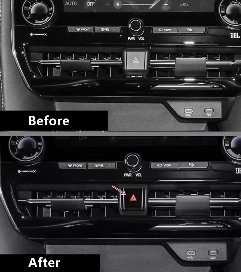 トヨタ・アルファード/ヴェルファイア 40系 用 中央制御 ダブルフラッシングライトボタン ABS製 1ピース 3色可選 8441 トヨタ・アルファード/ヴェルファイア 40系 用 中央制御 ダブルフラッシングライトボタン ABS製 1ピース 3色可選 8441