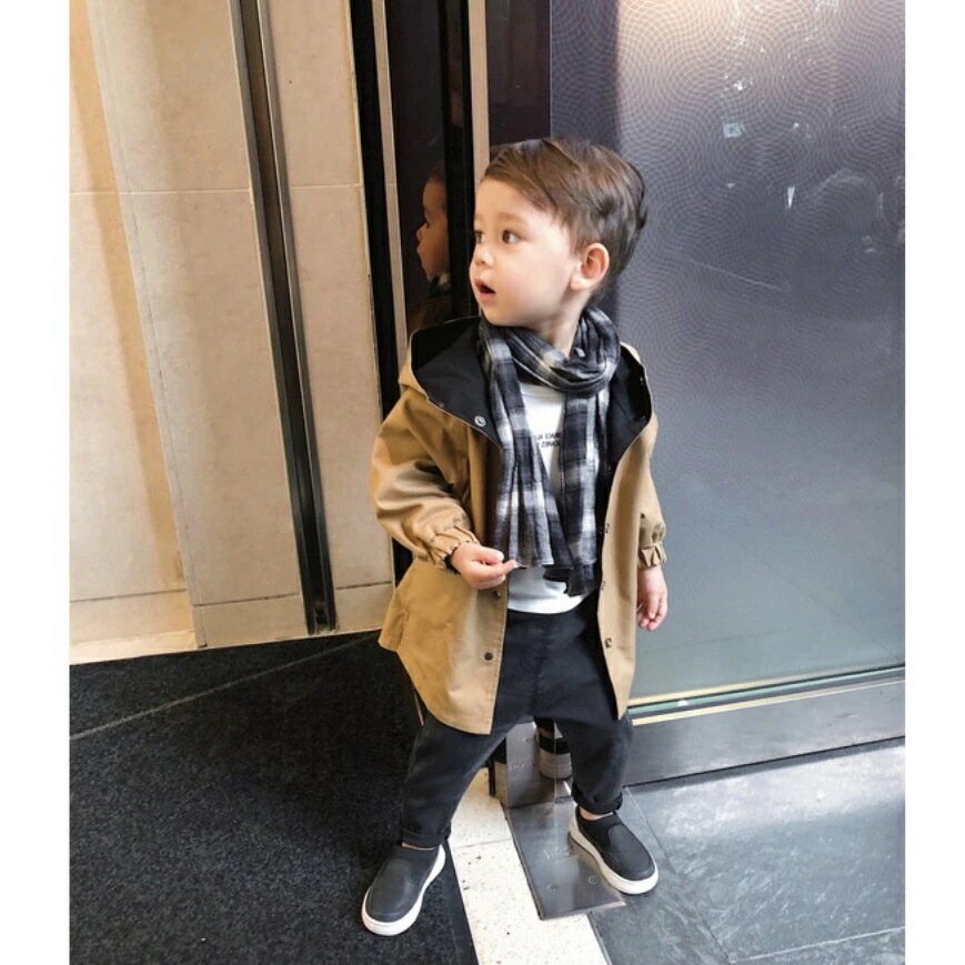 コート 子供服 男子 リバーシブルコート ジャンバー ジャケット ベージュ ブラック 上着 キッズ服 ロング アウター フォーマル 長袖 結婚式 90 100 110 120 130