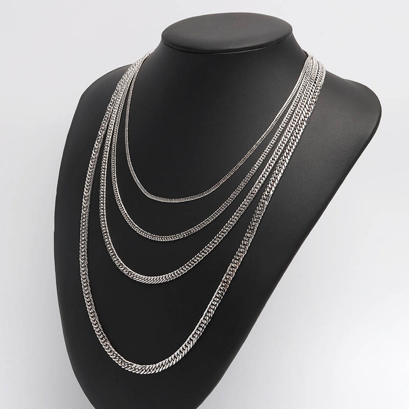 925 6面カットダブル喜平ネックレス 幅3mm [cs053-3mm]