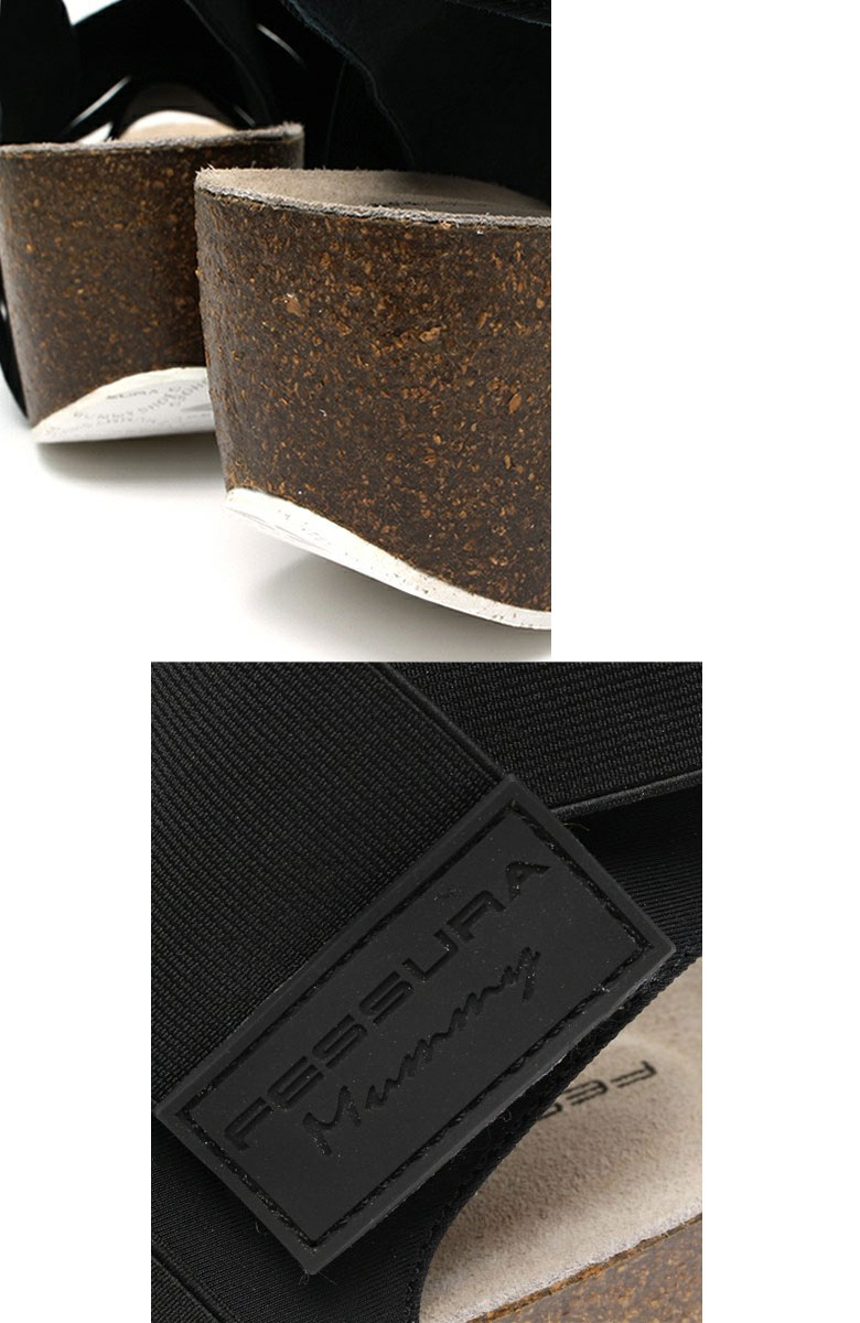 レディース サンダル LYCRA BLACK EL.JEANS ウィメンズ フェスーラ コルクソール バンド サンダル WMNS FESSURA CORK BAND 送料無料