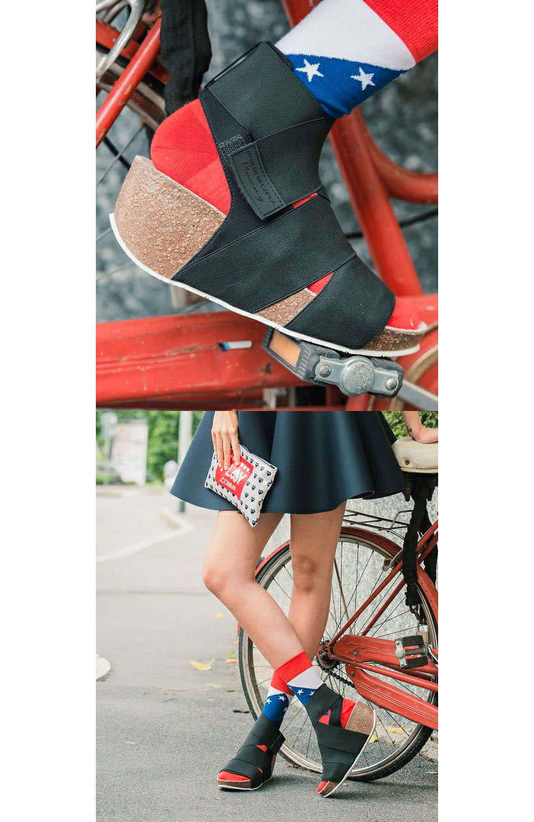 レディース サンダル LYCRA BLACK EL.JEANS ウィメンズ フェスーラ コルクソール バンド サンダル WMNS FESSURA CORK BAND 送料無料