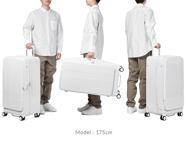 スーツケース Lサイズ 92L INV750DOR フロントオープン ブックオープン ストッパー 静音 軽量 ホイール口径 60mm 2年保証 スーツケース Lサイズ 92L INV750DOR フロントオープン ブックオープン ストッパー 静音 軽量 ホイール口径 60mm 2年保証