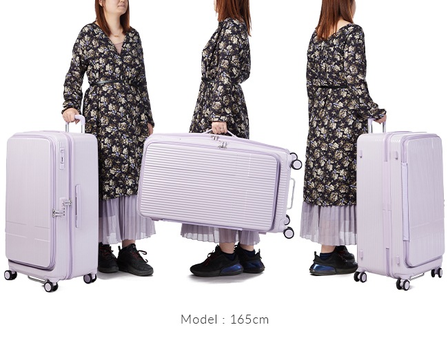 スーツケース Lサイズ 92L INV750DOR フロントオープン ブックオープン ストッパー 静音 軽量 ホイール口径 60mm 2年保証 スーツケース Lサイズ 92L INV750DOR フロントオープン ブックオープン ストッパー 静音 軽量 ホイール口径 60mm 2年保証