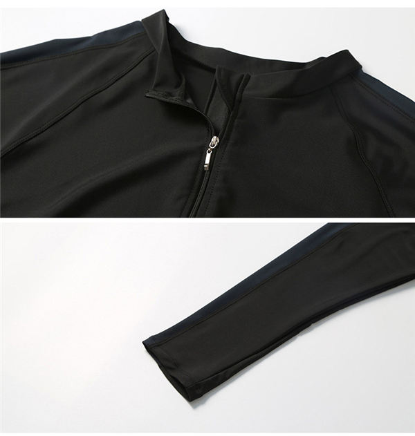 水着 メンズ 上下セット 男性用 パパ 海水浴 プール 長袖 ズボン パンツ 大きいサイズ プラスサイズ 3L 4L 5L 6L 7L 8L 9L 10L ブラック