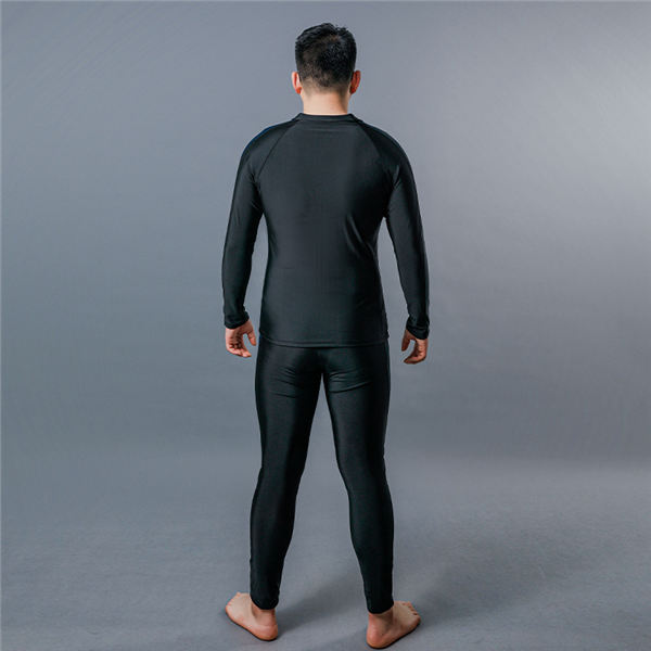 水着 メンズ 上下セット 男性用 パパ 海水浴 プール 長袖 ズボン パンツ 大きいサイズ プラスサイズ 3L 4L 5L 6L 7L 8L 9L 10L ブラック