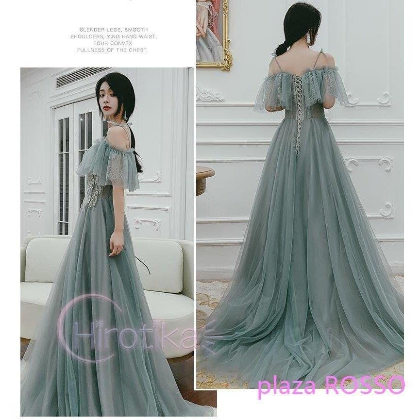 ウェディングドレスブライズメイドドレスロング丈ドレス高級感花嫁の介添えドレス演奏会発表会二次会パーティードレス披露宴結婚式同窓会司会